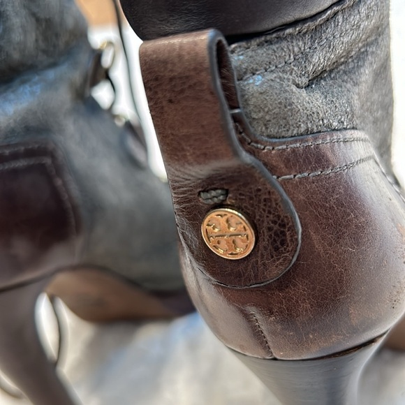 Tory Burch Gray and Brown Ankle Boots - Picture 9 of 13